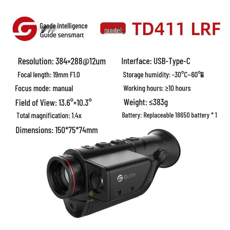 Guide TD411 LRF 19mm Thermal Monocular
Guide TD411 LRF 19mm Thermal Monocular