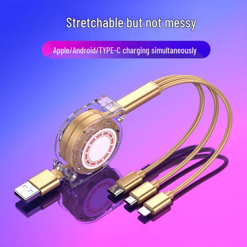 Retractable 3-in-1 Fast Charging Car Cable for Huawei, Apple, and Android
Retractable 3-in-1 Fast Charging Car Cable for Huawei, Apple, and Android