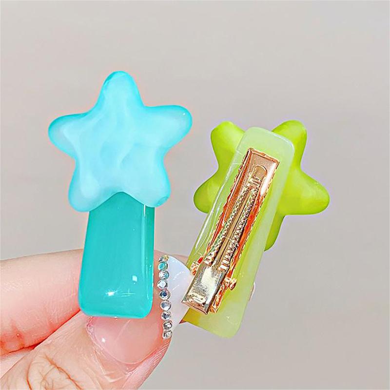 Летняя заколка для волос Kawaii Color Star из смолы, креативные милые зажимы, аксессуары
Летняя заколка для волос Kawaii Color Star из смолы, креативные милые зажимы, аксессуары