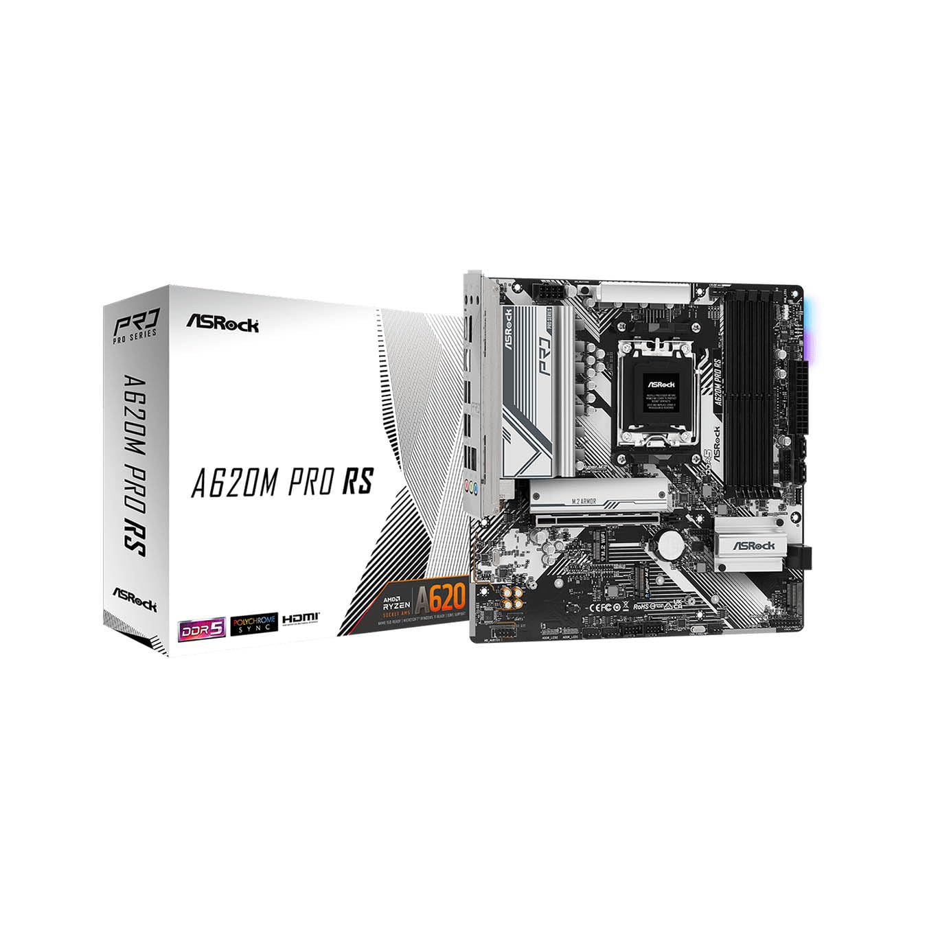 Материнська плата ASRock A620M Pro RS, сумісна з процесором серії AMD Ryzen 7000, авторизований дистриб’ютор материнської плати A620 Micro ATX (Розетка AM5) [Вітчизняний
Материнська плата ASRock A620M Pro RS, сумісна з процесором серії AMD Ryzen 7000, авторизований дистриб’ютор материнської плати A620 Micro ATX (Розетка AM5) [Вітчизняний