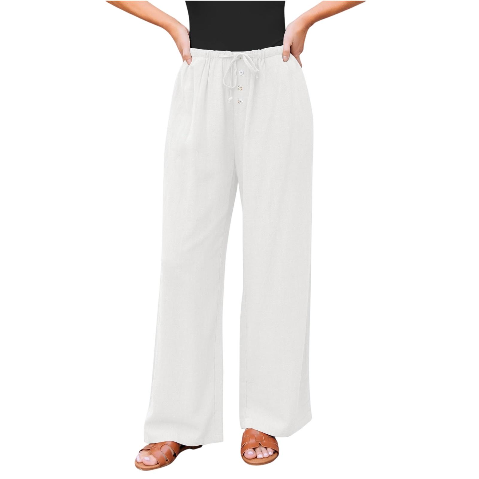 Women’s High Waist Wide Leg Pants with Drawstring Elastic Waistband and Button Loose Fit Trousers for Casual Daily Wear XL білий
Women’s High Waist Wide Leg Pants with Drawstring Elastic Waistband and Button Loose Fit Trousers for Casual Daily Wear XL білий