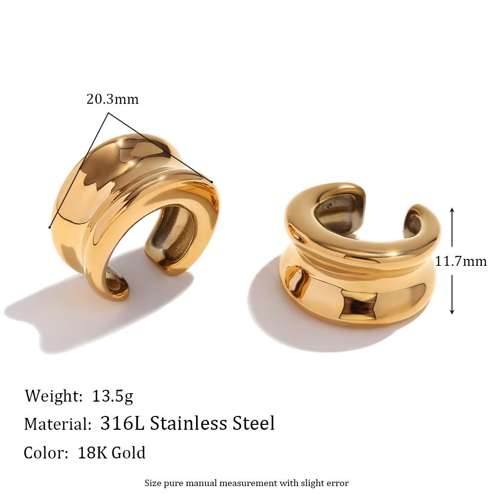 MamacitaSlay 316L Stainless Steel Wide Ear Clip Party Waterproof Jewelry Women s Classic Simple 18K Gold Plated Earrings Gift золотий
MamacitaSlay 316L Stainless Steel Wide Ear Clip Party Waterproof Jewelry Women s Classic Simple 18K Gold Plated Earrings Gift золотий