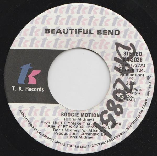 7inch Record BEAUTIFUL BEND - Boogie Motion / Make That Feeling C K42028 T.K. Records 1978 Canada Soul/Funk Used
7inch Record BEAUTIFUL BEND - Boogie Motion / Make That Feeling C K42028 T.K. Records 1978 Canada Soul/Funk Used