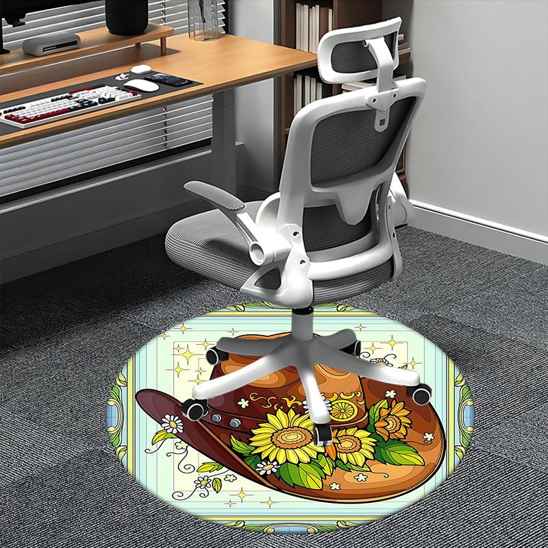Western Cowboy Hat Office Carpet Chair Mats, Floral Sunflower Design, Western Home Decor, Office Desk Mat, Gift for Coworkers, Suitable for Bedroom, 80cm by 80cm
Western Cowboy Hat Office Carpet Chair Mats, Floral Sunflower Design, Western Home Decor, Office Desk Mat, Gift for Coworkers, Suitable for Bedroom, 80cm by 80cm