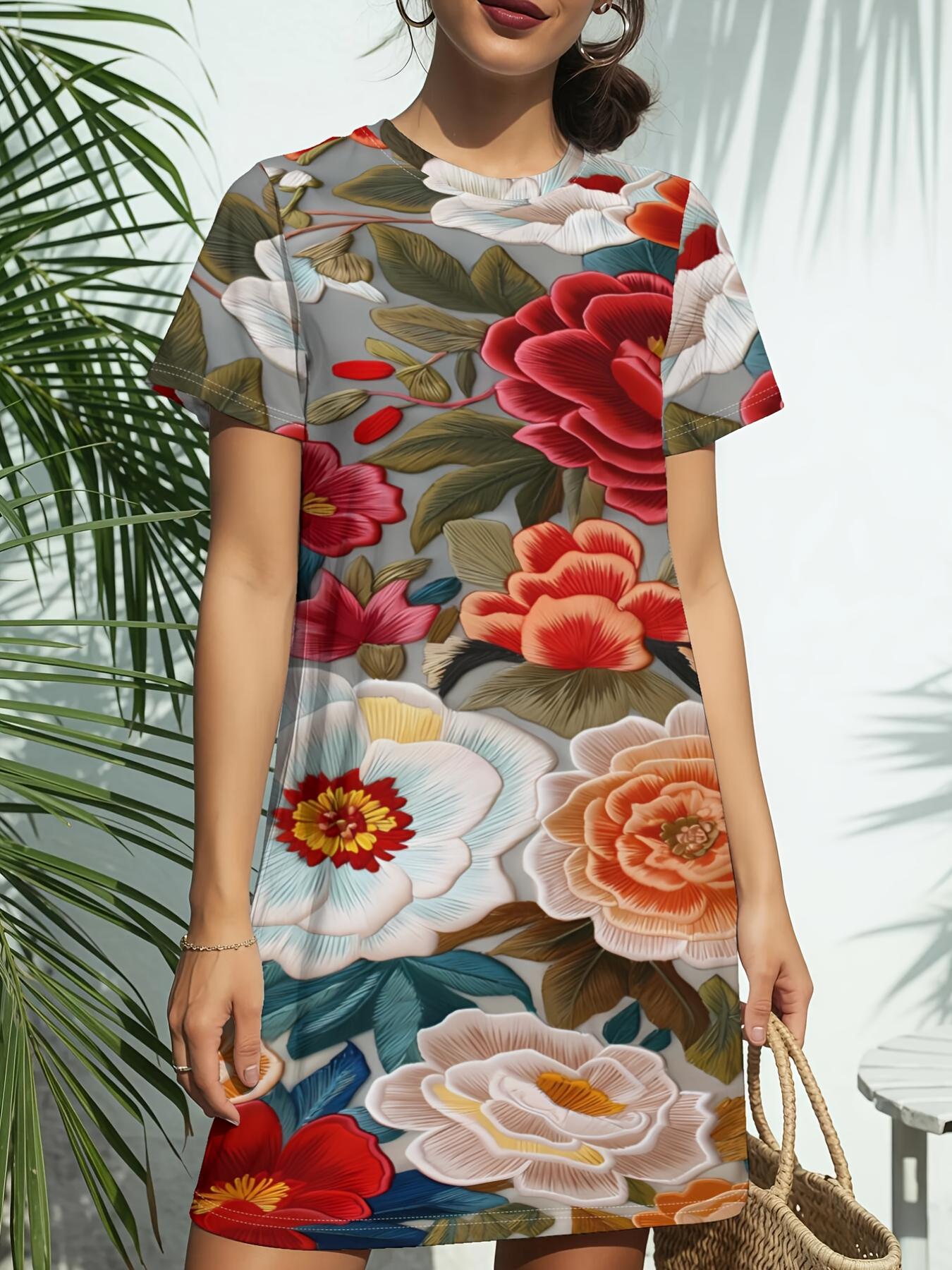 The New Round-Neck Short-Sleeve Dress T-Shirt from Ruby Blooms Features American Fashion Trends with Digital Prints. Perfect for Spring And Summer Cas 2XL дубильная кора
The New Round-Neck Short-Sleeve Dress T-Shirt from Ruby Blooms Features American Fashion Trends with Digital Prints. Perfect for Spring And Summer Cas 2XL дубильная кора