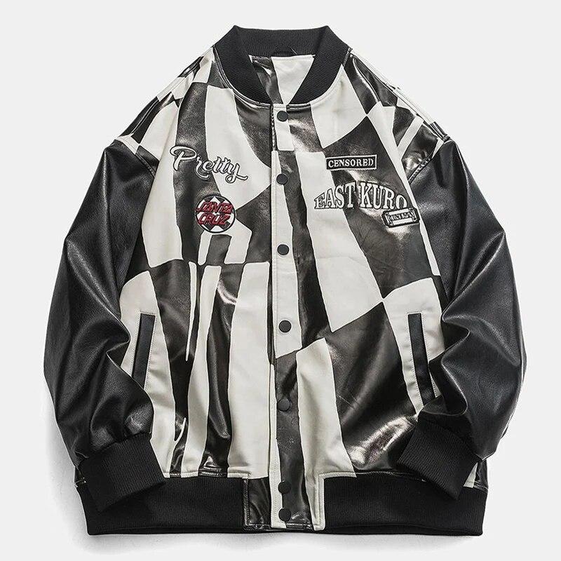 PU Leather Men Patchwork Letter Embroidery Motorcycle Biker Fashion Leather Coats Male Bomber Jacket Pockets Clothes 2022
PU Leather Men Patchwork Letter Embroidery Motorcycle Biker Fashion Leather Coats Male Bomber Jacket Pockets Clothes 2022