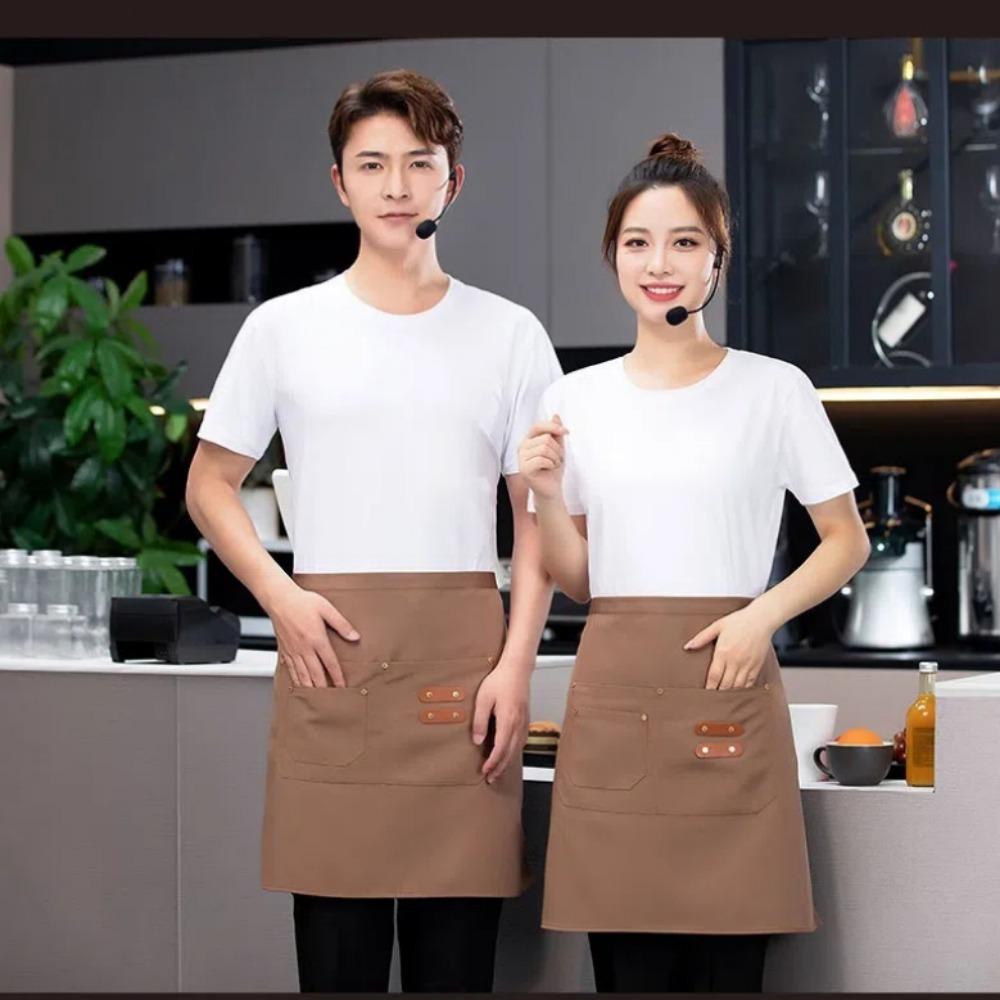 Waterproof Half Apron Canvas Waiter Uniform Kitchen Staff Apron for Men Women style2-black
Waterproof Half Apron Canvas Waiter Uniform Kitchen Staff Apron for Men Women style2-black