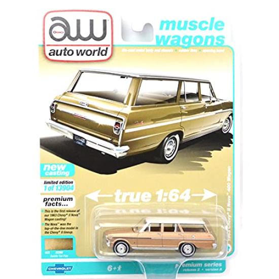 auto world 164SCALE PREMIUM 2021 Release 2 A 1963 CHEVY II NOVA 400 STATION WAGON (SADDLE TAN POLY)
auto world 164SCALE PREMIUM 2021 Release 2 A 1963 CHEVY II NOVA 400 STATION WAGON (SADDLE TAN POLY)
