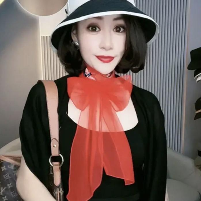 Transparent Thin Gauze Scarf Polyester Women Neckerchief Butterfly Embroidered Silk Scarf Women
Transparent Thin Gauze Scarf Polyester Women Neckerchief Butterfly Embroidered Silk Scarf Women