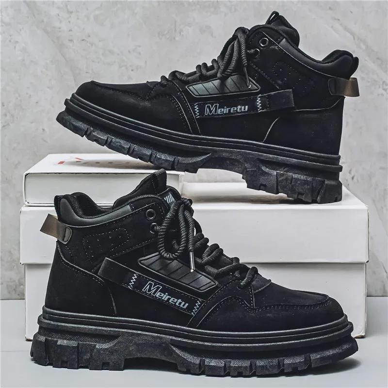 New British Style Work Boots Retro Sports Casual Shoes High-top Thick-soled Anti-slip Motorcycle Rider Boots Leisure Shoes 44
New British Style Work Boots Retro Sports Casual Shoes High-top Thick-soled Anti-slip Motorcycle Rider Boots Leisure Shoes 44