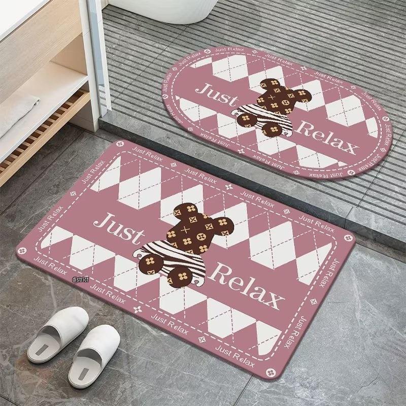 Противоскользящий коврик для ванной из диатомовой земли - Впитывающий, Моющийся, Устойчивый к пятнам, Мультяшный коврик Bear Pink Oval
Противоскользящий коврик для ванной из диатомовой земли - Впитывающий, Моющийся, Устойчивый к пятнам, Мультяшный коврик Bear Pink Oval