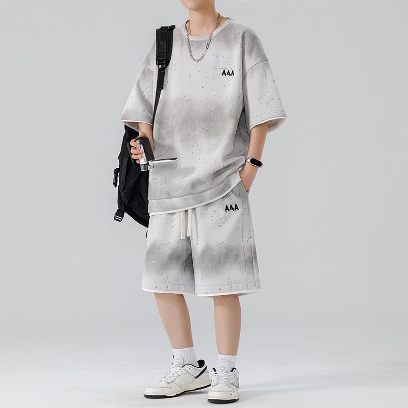 Мужские шорты футболка комплект летний комплект Ice Silk молодежная футболка с коротким рукавом шорты спортивный костюм мужская одежда 3XL
Мужские шорты футболка комплект летний комплект Ice Silk молодежная футболка с коротким рукавом шорты спортивный костюм мужская одежда 3XL