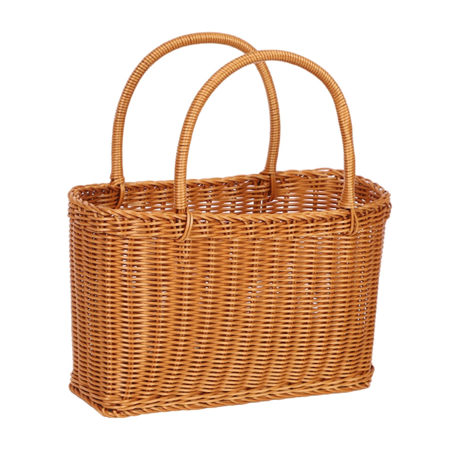 Handmade Storage Baskets Picnic Basket Imitation Rattan Household Decoration Simple and Practical for Gardening Versatile
Handmade Storage Baskets Picnic Basket Imitation Rattan Household Decoration Simple and Practical for Gardening Versatile