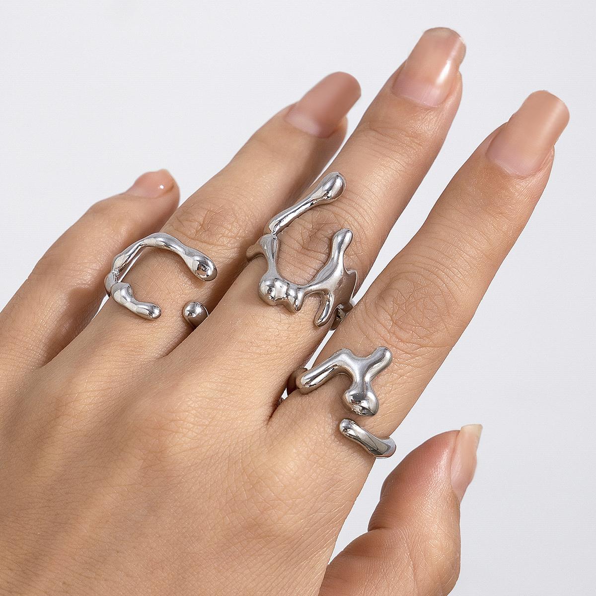 SHIXIN 3Pcs Design Irregular Lines Geometry Open Ring Set for Women Punk Gold Color Hollow Out Curved Ring Party Wedding Jewelry
SHIXIN 3Pcs Design Irregular Lines Geometry Open Ring Set for Women Punk Gold Color Hollow Out Curved Ring Party Wedding Jewelry