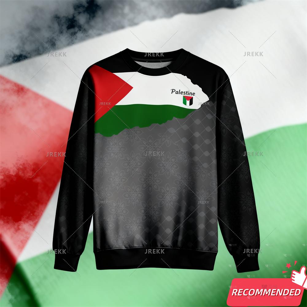 Palestine Football Jersey Autumn Fashion Palestinian Flag Print Sweatshirts Casual O Neck Maillot Football Tracksuits Sports Tee XXL
Palestine Football Jersey Autumn Fashion Palestinian Flag Print Sweatshirts Casual O Neck Maillot Football Tracksuits Sports Tee XXL