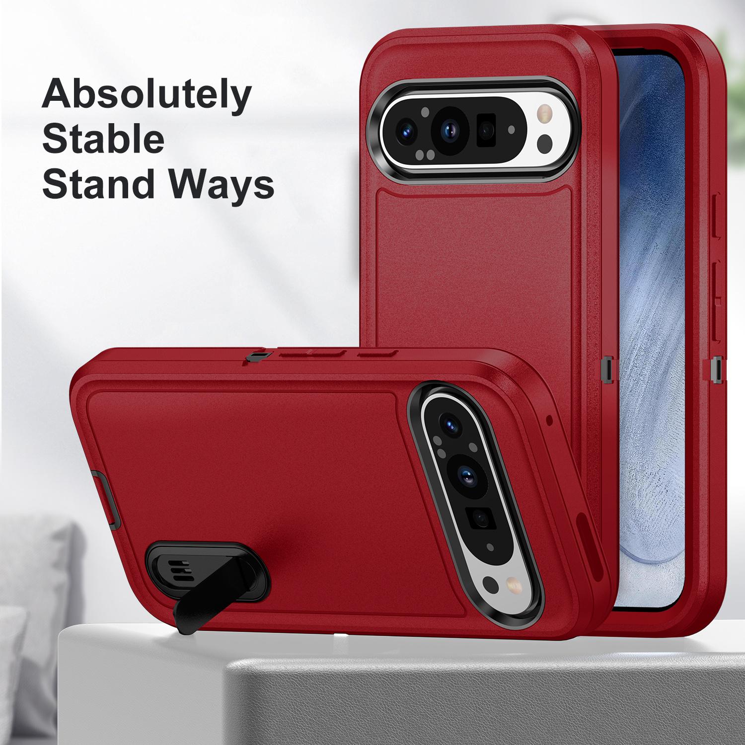 For Google Pixel 9 Pro/Pixel 9 Case Kickstand Phone Cover PC+Silicone+EVA 3-in-1 Design Red+Black
For Google Pixel 9 Pro/Pixel 9 Case Kickstand Phone Cover PC+Silicone+EVA 3-in-1 Design Red+Black