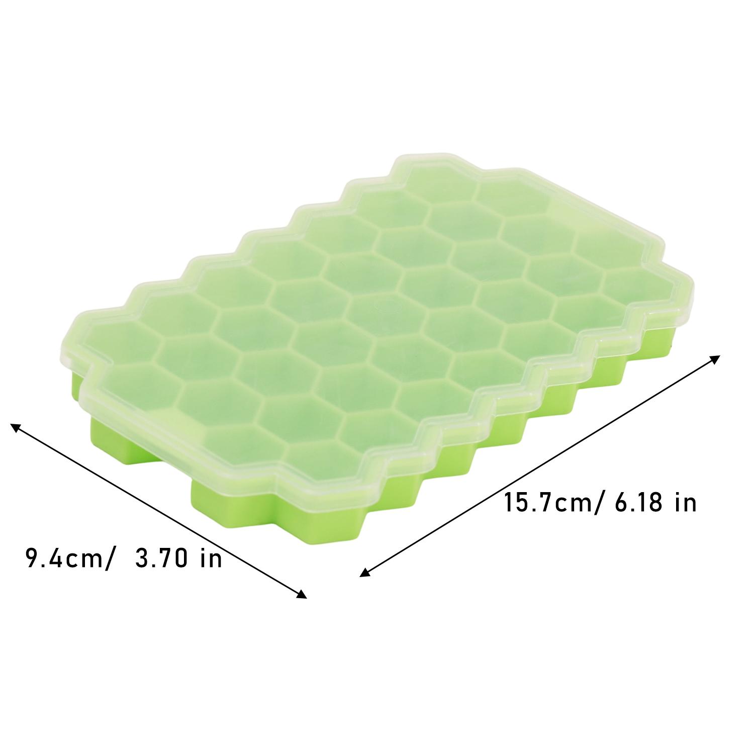 296/37Cube Silicone Honeycomb Ice Trays Reusable Food Grade Large-capacity Ice Maker with Lids for Juice Cocktails Ice Moulds 1PC- 37Cubes зелений
296/37Cube Silicone Honeycomb Ice Trays Reusable Food Grade Large-capacity Ice Maker with Lids for Juice Cocktails Ice Moulds 1PC- 37Cubes зелений