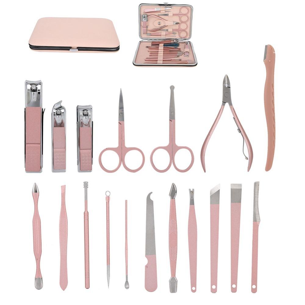 18PCS Rose Gold Nail Clippers Set Stainless Steel Nail Care Kit Cuticle Clippers Kit Nail Shops
18PCS Rose Gold Nail Clippers Set Stainless Steel Nail Care Kit Cuticle Clippers Kit Nail Shops