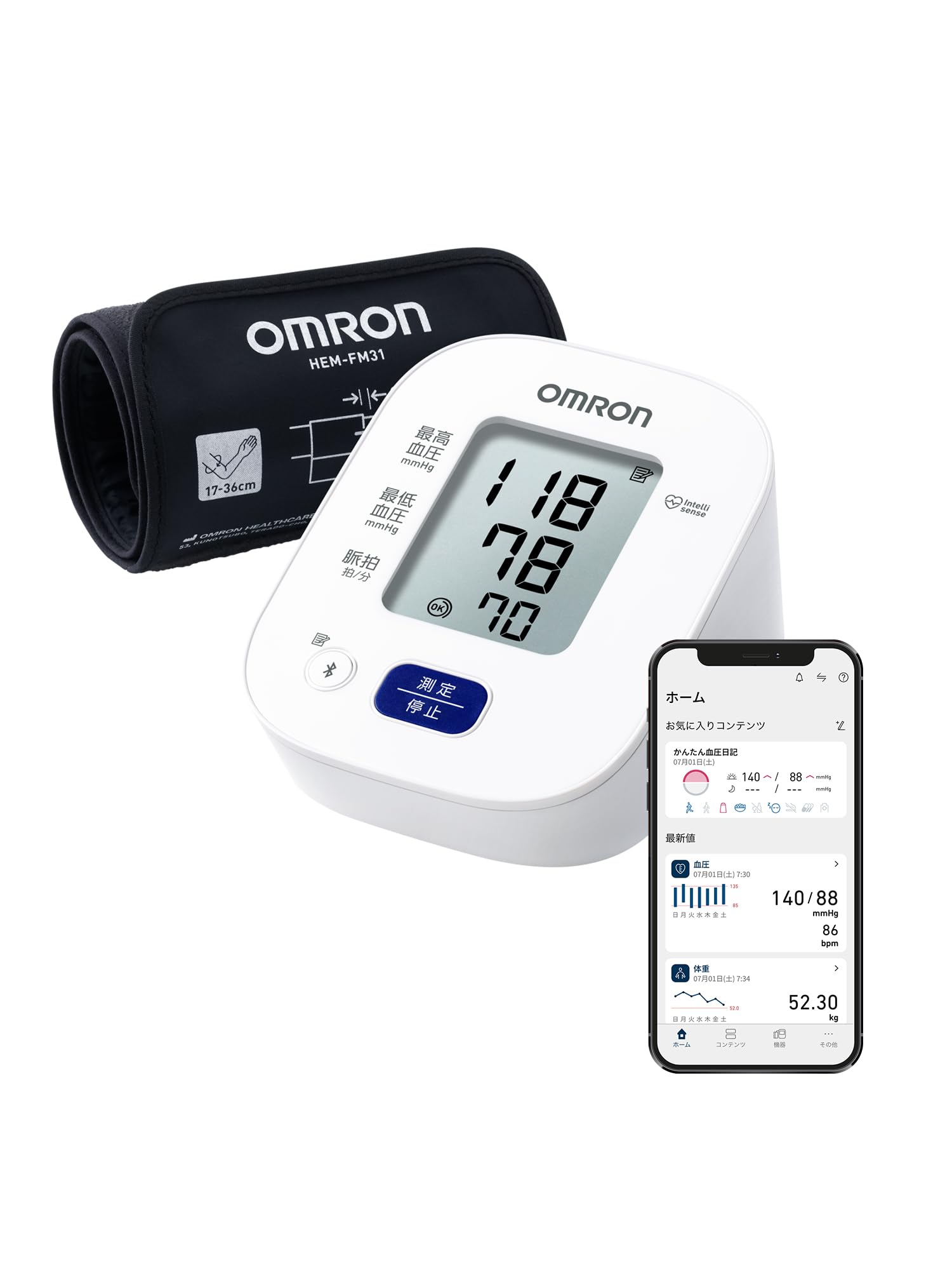Тонометр Omron для измерения артериального давления на плече, серия HEM-7140, модель HCR-7204T
Тонометр Omron для измерения артериального давления на плече, серия HEM-7140, модель HCR-7204T