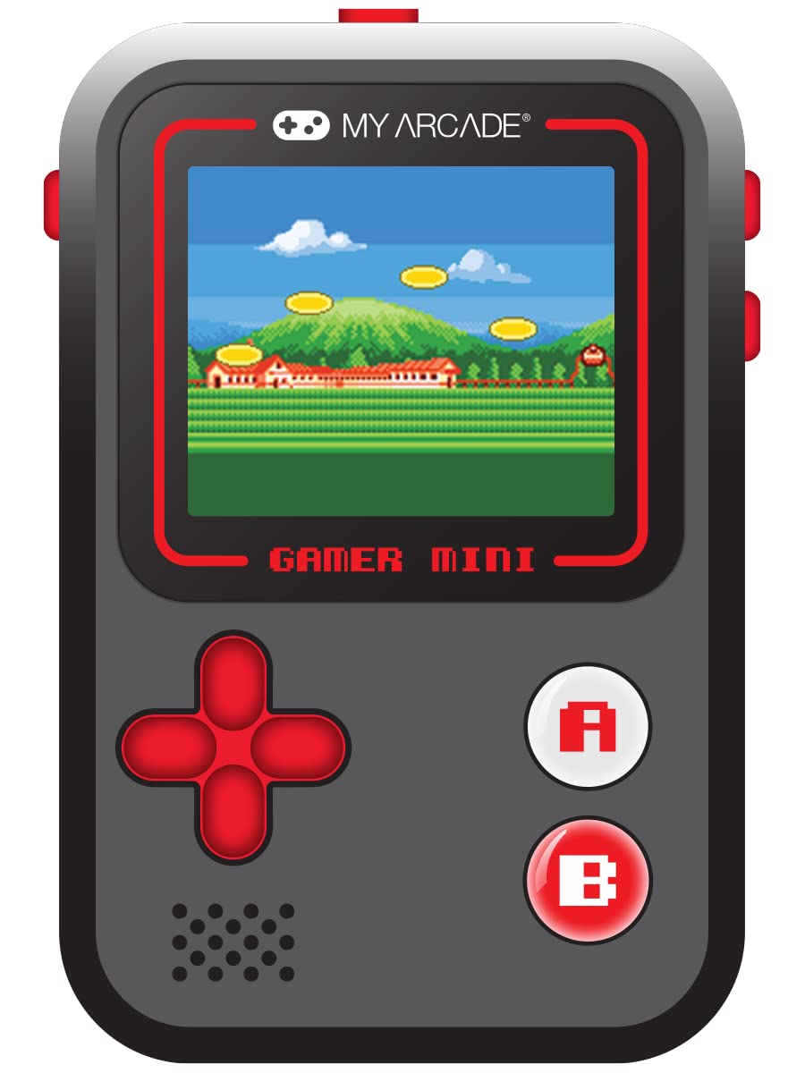 My Arcade Gamer Mini Miniature Handheld Game System 160 Game Pack Color Display Small Size Classic-Red 1.8 (DGUN-3925)
My Arcade Gamer Mini Miniature Handheld Game System 160 Game Pack Color Display Small Size Classic-Red 1.8 (DGUN-3925)