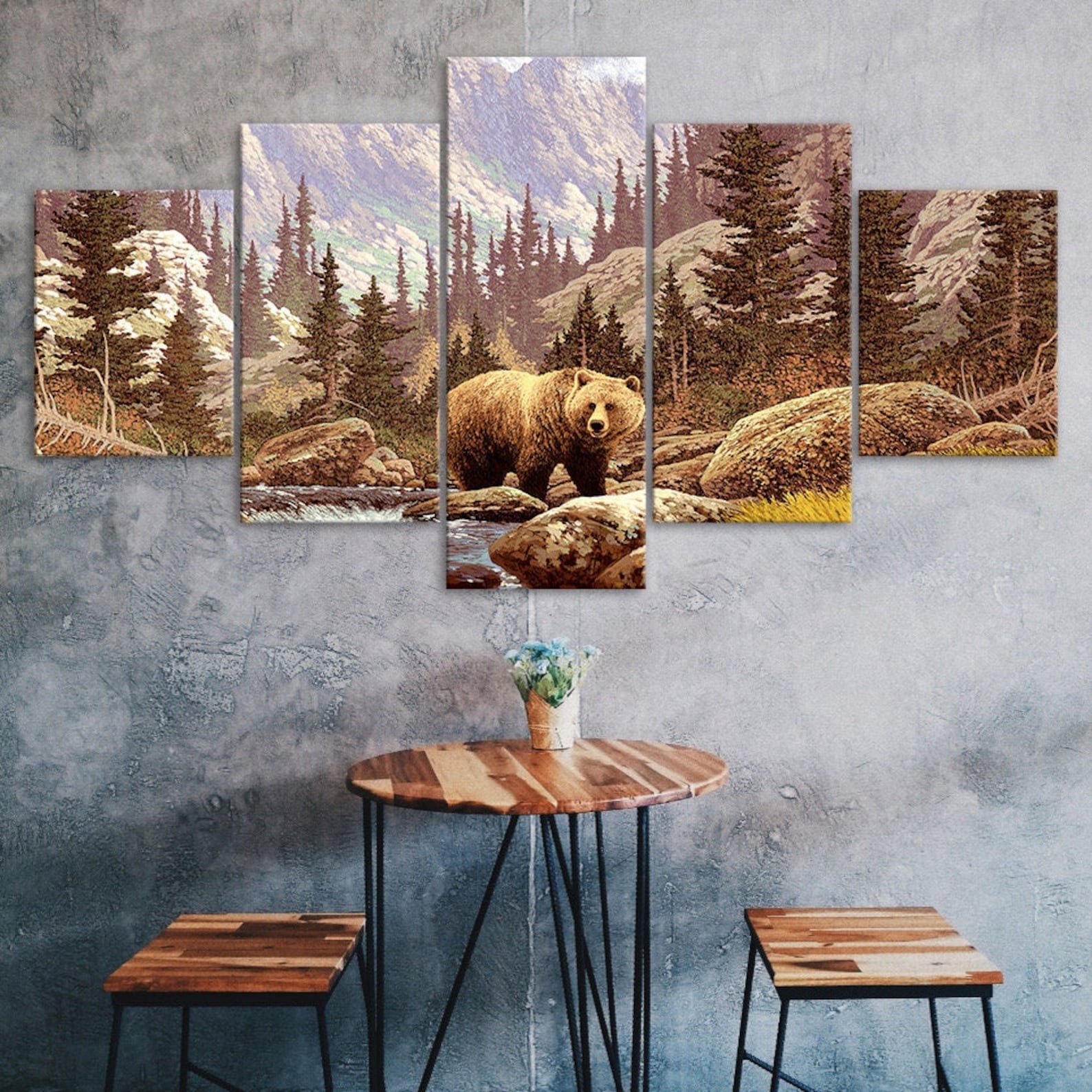 Bear Cute Woodland Forest Animal Painting 5 Piece Five Panel Wall Canvas Print Modern Poster Pictures Home Decor Gift For Him For Her 20X35 20X45 20X55CM
Bear Cute Woodland Forest Animal Painting 5 Piece Five Panel Wall Canvas Print Modern Poster Pictures Home Decor Gift For Him For Her 20X35 20X45 20X55CM