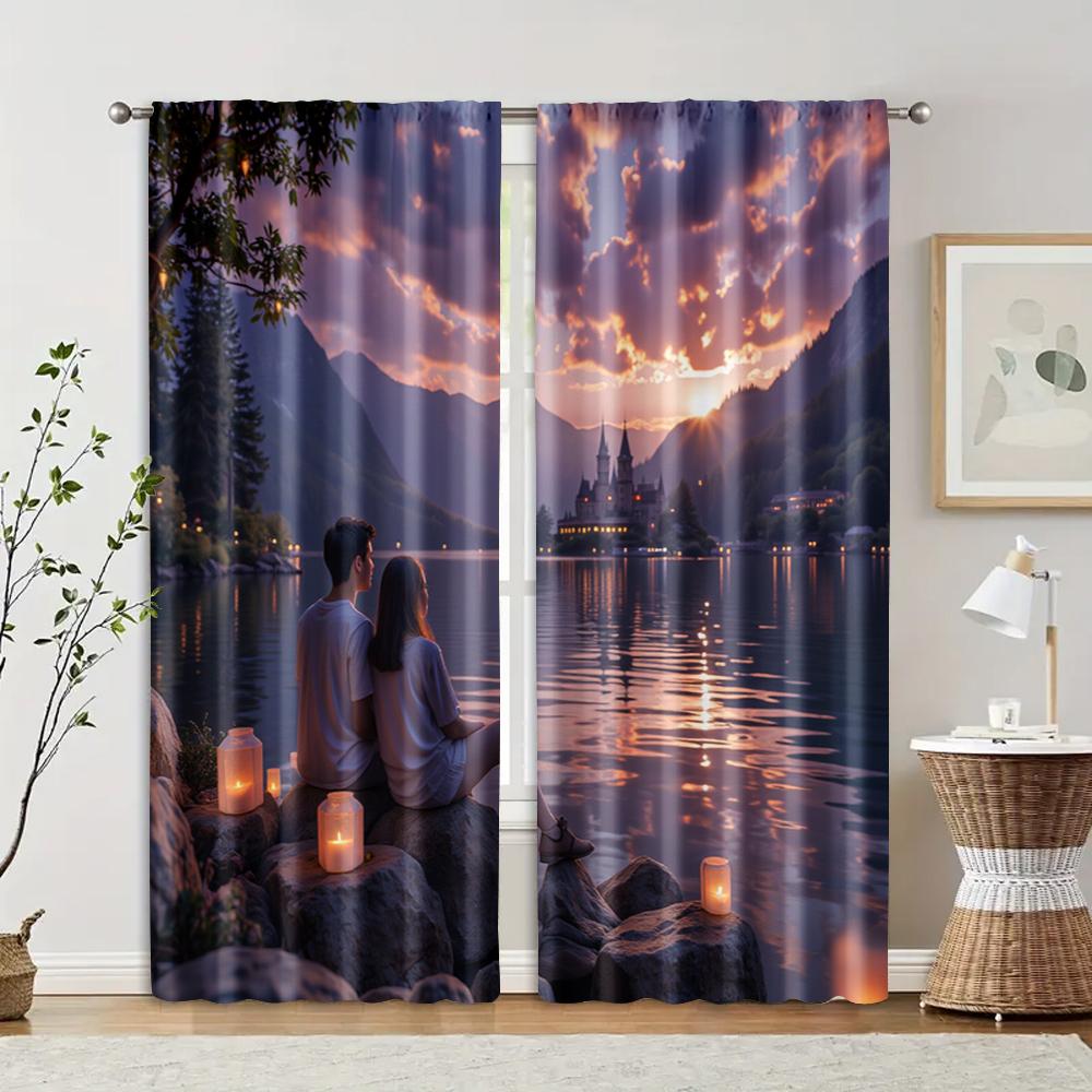 Set Of 2 Filtering Curtains Excluding Rods Non Movable Without Batteries Romantic Couple Use Bedrooms Living Rooms Curtain Polyester Perfect For Room W100*H70(CM)-Hooks&1PCS
Set Of 2 Filtering Curtains Excluding Rods Non Movable Without Batteries Romantic Couple Use Bedrooms Living Rooms Curtain Polyester Perfect For Room W100*H70(CM)-Hooks&1PCS