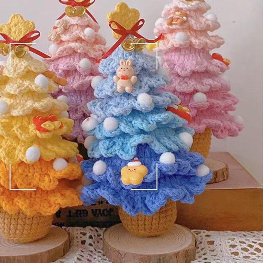 Mini Christmas Tree Potted Handmade Artificial Knitted Tabletop Ornament Holidays style B
Mini Christmas Tree Potted Handmade Artificial Knitted Tabletop Ornament Holidays style B