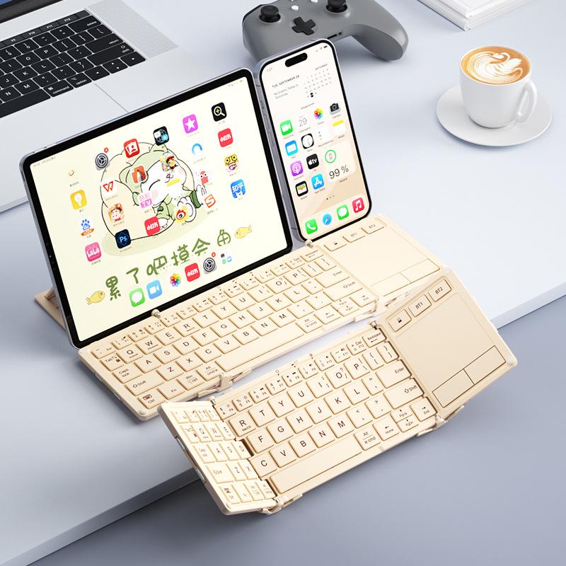 BOW Hangshi HD088F Dual-Mode Wireless Bluetooth Foldable Keyboard with Stand for Tablets & Phones
BOW Hangshi HD088F Dual-Mode Wireless Bluetooth Foldable Keyboard with Stand for Tablets & Phones
