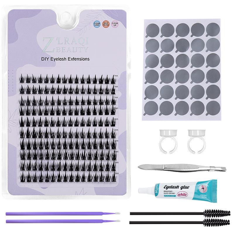 10-Piece Thick Spiked Faux Eyelash Set - Large Capacity, Self-Grafting Fishtail Style Large Capacity Spiked Wheat Ear 10-Piece Set
10-Piece Thick Spiked Faux Eyelash Set - Large Capacity, Self-Grafting Fishtail Style Large Capacity Spiked Wheat Ear 10-Piece Set