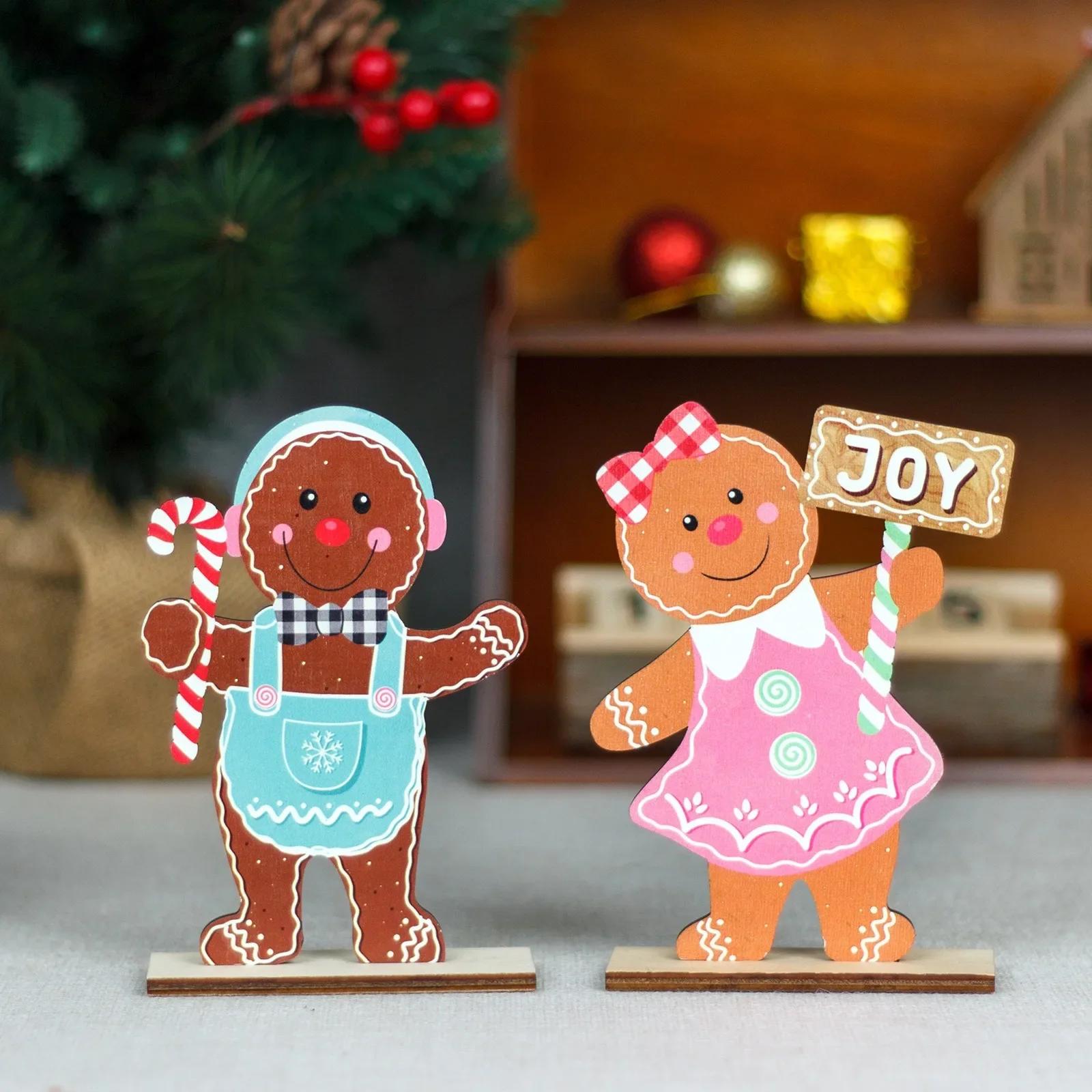 Christmas Boy Girl Gingerbread Man Ornaments Xmas Wooden Desktop Decor Candy Man Wood Table Ornament Merry Christmas Party Decor 15x10x4cm
Christmas Boy Girl Gingerbread Man Ornaments Xmas Wooden Desktop Decor Candy Man Wood Table Ornament Merry Christmas Party Decor 15x10x4cm