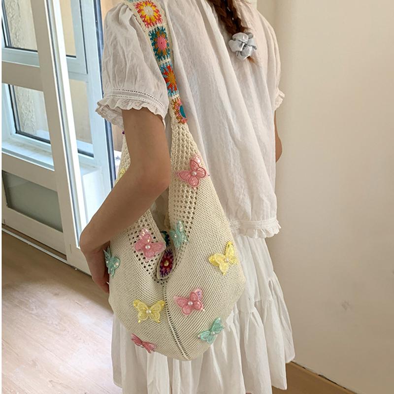 Fashion Large Capacity Women Shoulder Bag Butterfly Floral Crochet Hollow Out Knitted Crossbody Bags Vintage Multicolor Handbag KTB 31x2x23cm білий
Fashion Large Capacity Women Shoulder Bag Butterfly Floral Crochet Hollow Out Knitted Crossbody Bags Vintage Multicolor Handbag KTB 31x2x23cm білий