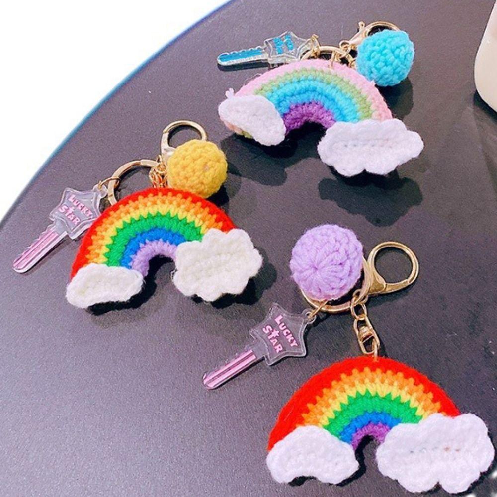 Plush Ball Rainbow Keychains Colorful Rainbow Pendants Fashion Rainbow Key Rings Friend Gift style B
Plush Ball Rainbow Keychains Colorful Rainbow Pendants Fashion Rainbow Key Rings Friend Gift style B