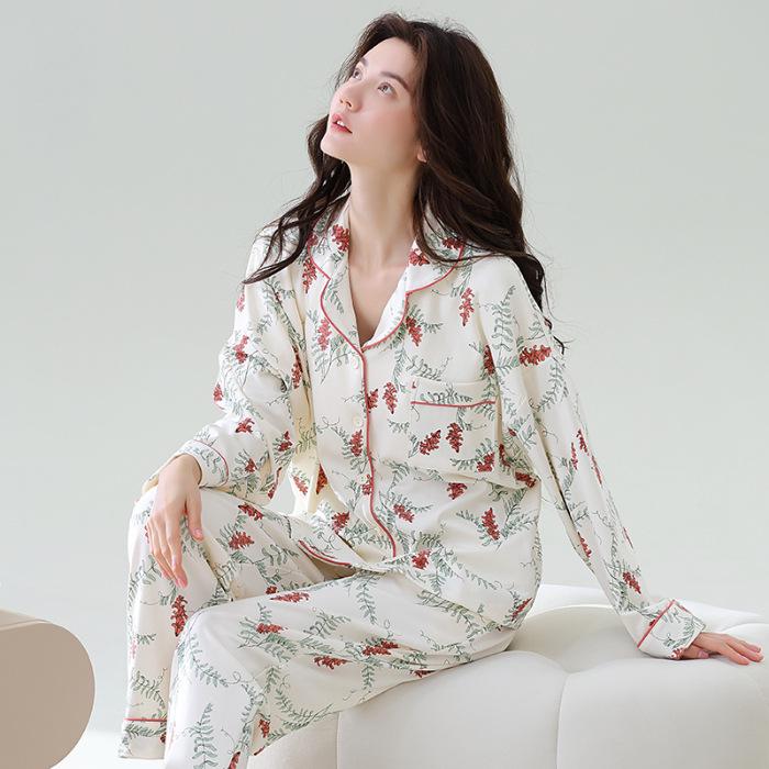 Women s Plus Size Long Sleeve Lapel Cardigan Pajamas - Spring & Autumn Casual Loose Fit, Imitation Cotton Homewear M
Women s Plus Size Long Sleeve Lapel Cardigan Pajamas - Spring & Autumn Casual Loose Fit, Imitation Cotton Homewear M