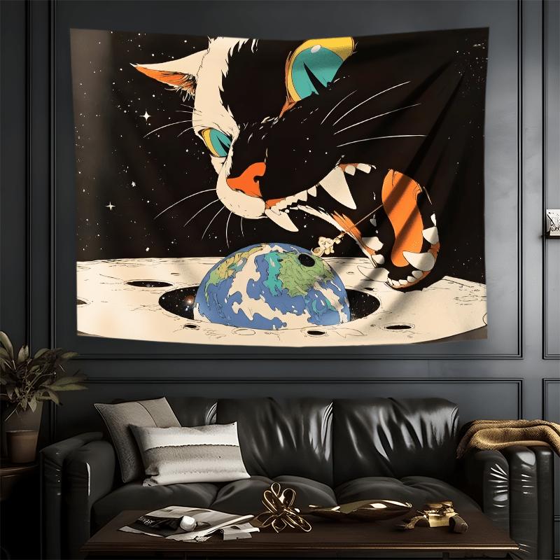 Cosmic Cat Planet Tapestry Single Sided 2DPrint Bold Durable Wall Art Home Living Room Bedroom Playful Vibe Decor Cat Lover Gift 74x94cm(29x37in)
Cosmic Cat Planet Tapestry Single Sided 2DPrint Bold Durable Wall Art Home Living Room Bedroom Playful Vibe Decor Cat Lover Gift 74x94cm(29x37in)