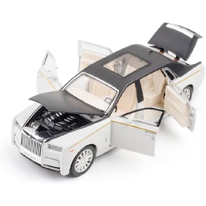 EROCK 1/24 Rolls-Royce Cullinan Model Car, Alloy Die Casting Collectible Pull Back Toy Car with Sound and Light for Kids Boy Girl Birthday Gift 1/32 Phantom White
EROCK 1/24 Rolls-Royce Cullinan Model Car, Alloy Die Casting Collectible Pull Back Toy Car with Sound and Light for Kids Boy Girl Birthday Gift 1/32 Phantom White