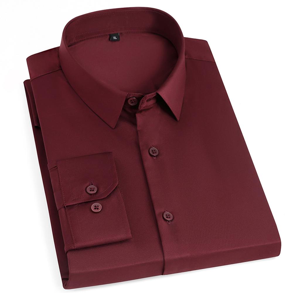 Мужская немнущаяся эластичная деловая рубашка - Имитация шелка, Длинный рукав, Приталенная, Без кармана, Легкий уход, Всесезонная 43 бордовый
Мужская немнущаяся эластичная деловая рубашка - Имитация шелка, Длинный рукав, Приталенная, Без кармана, Легкий уход, Всесезонная 43 бордовый