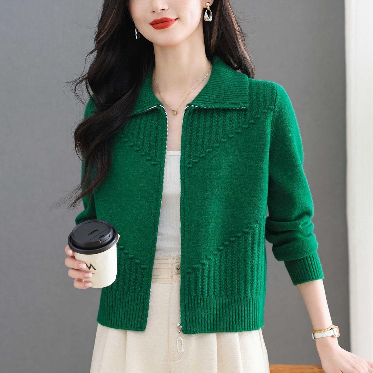 Women s Slimming Fashion Lapel Zip-Up Knitted Cardigan Jacket, Short Long-Sleeve Sweater Coat for Autumn/Winter 2025 2XL (130-140 jin)
Women s Slimming Fashion Lapel Zip-Up Knitted Cardigan Jacket, Short Long-Sleeve Sweater Coat for Autumn/Winter 2025 2XL (130-140 jin)