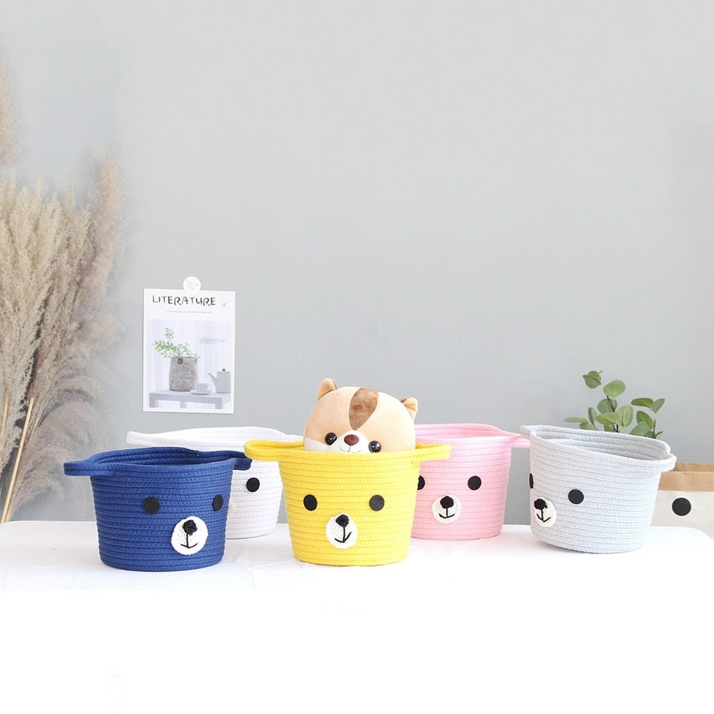 Cute Cotton Rope Storage Basket Handmade Sundries Storage Box Toy Organize Bucket Cosmetics
Cute Cotton Rope Storage Basket Handmade Sundries Storage Box Toy Organize Bucket Cosmetics