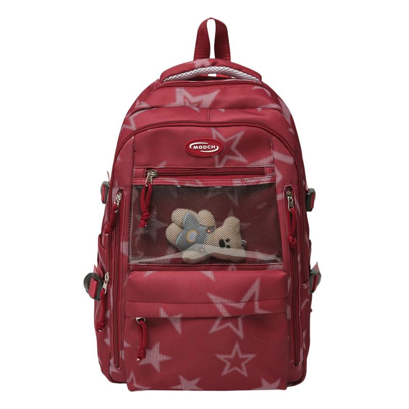 Unisex Stars Printed Backpack College Style Student Schoolbag червоний
Unisex Stars Printed Backpack College Style Student Schoolbag червоний