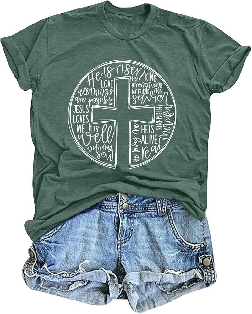 Easter Shirts for Women He is Risen TShirt Christian Easter Short Sleeve Easter Unisex T-Shirt XXXXL
Easter Shirts for Women He is Risen TShirt Christian Easter Short Sleeve Easter Unisex T-Shirt XXXXL