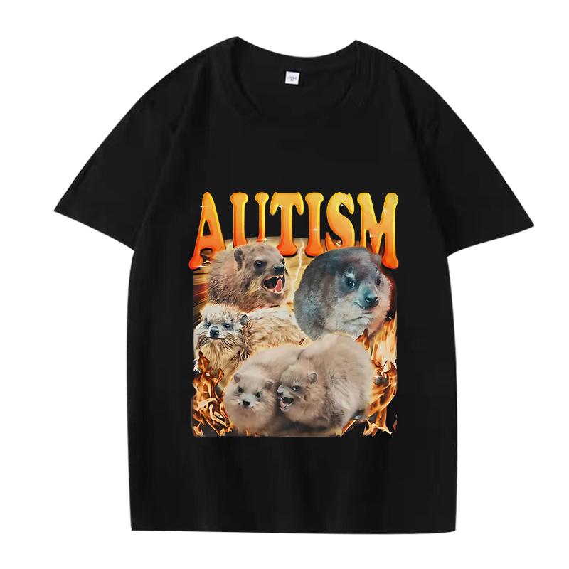 Funny Autism Unhinged Rock Hyrax Meme Graphic T Shirt men women Oversized 100% Cotton cool short sleeve Summer print Unisextops XL чорний
Funny Autism Unhinged Rock Hyrax Meme Graphic T Shirt men women Oversized 100% Cotton cool short sleeve Summer print Unisextops XL чорний