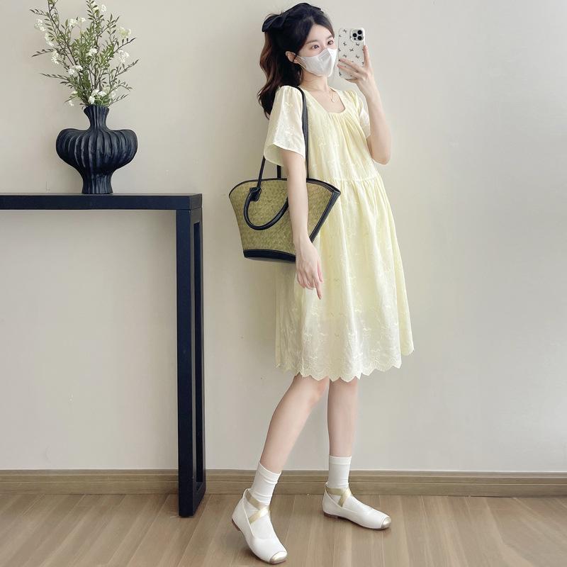 New Summer Lace Maternity Dress - Square Neck, Loose Fit, Plus Size XL жовтий
New Summer Lace Maternity Dress - Square Neck, Loose Fit, Plus Size XL жовтий