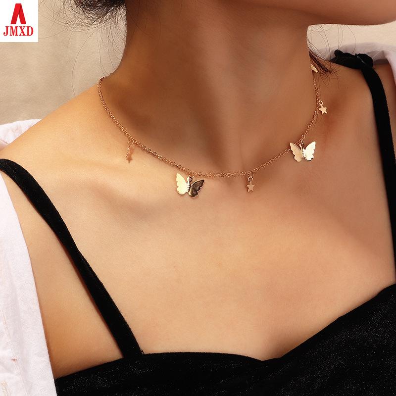 JMXD-jewelry, Simple Sequined Star Butterfly Necklace, Fresh Wind Love Romantic Chain Necklace
JMXD-jewelry, Simple Sequined Star Butterfly Necklace, Fresh Wind Love Romantic Chain Necklace