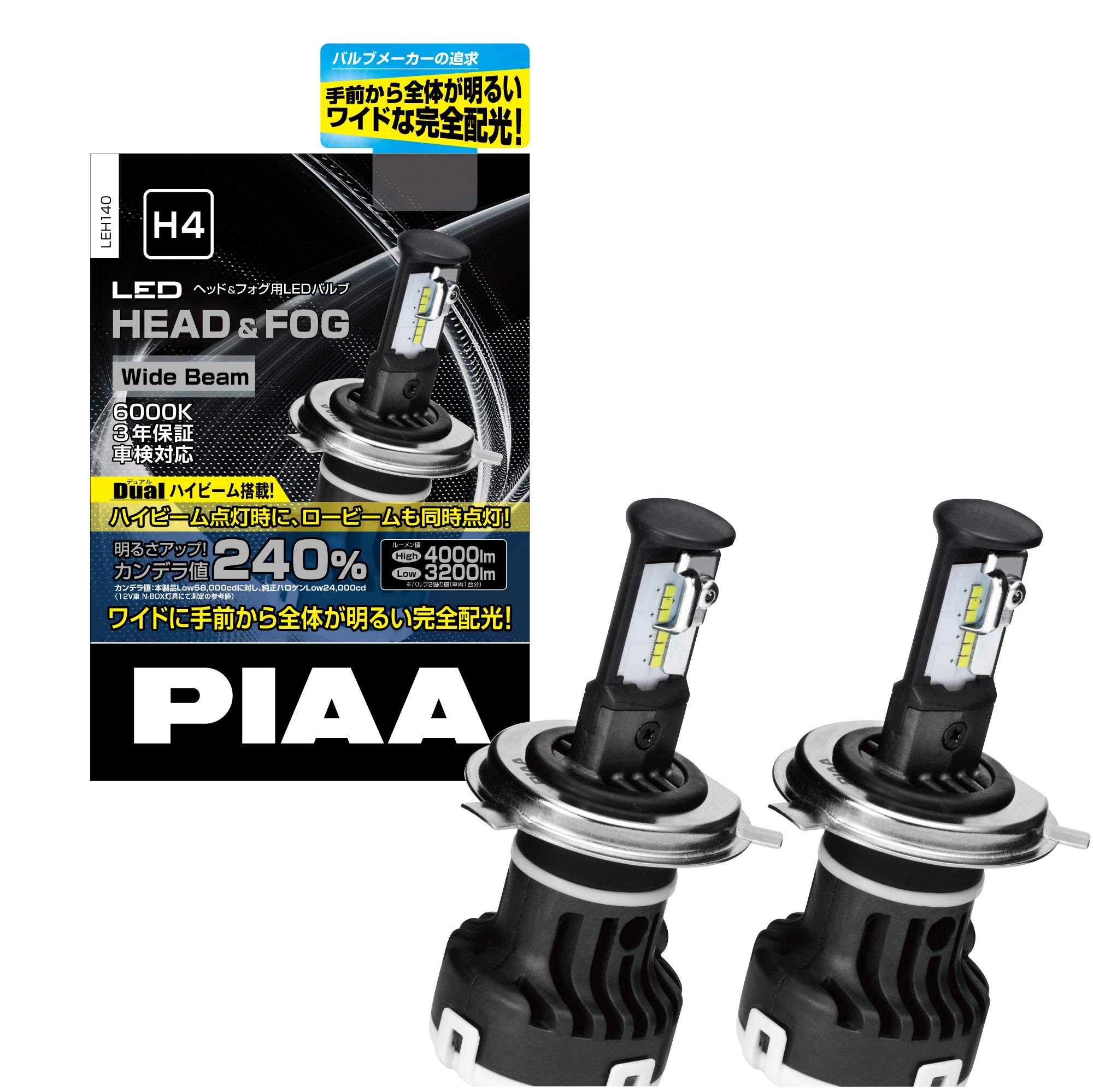 Светодиодная лампа PIAA для фонаря 6000K Hi H4 12V Совместимость с техосмотром транспортного средства Гарантия 3 года Премиум-луч для езды по городу LEH140 фара/противотуманка 4000 лм/Lo
Светодиодная лампа PIAA для фонаря 6000K Hi H4 12V Совместимость с техосмотром транспортного средства Гарантия 3 года Премиум-луч для езды по городу LEH140 фара/противотуманка 4000 лм/Lo