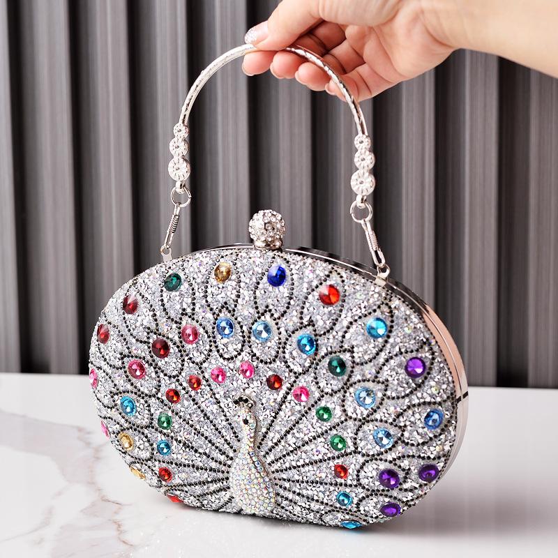 New Peacock Pattern Handbags Diamond Evening Bags for Women 2024 Fashion Luxury Evening Clutch and Purse Rhinestone Shoulder Bag
New Peacock Pattern Handbags Diamond Evening Bags for Women 2024 Fashion Luxury Evening Clutch and Purse Rhinestone Shoulder Bag