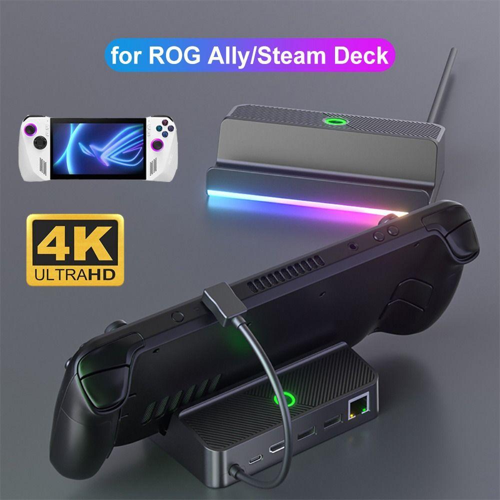 Многопортовый адаптер подставки для портативной консоли PD 100 Вт для ROG Ally/Steam Deck Home Travel
Многопортовый адаптер подставки для портативной консоли PD 100 Вт для ROG Ally/Steam Deck Home Travel