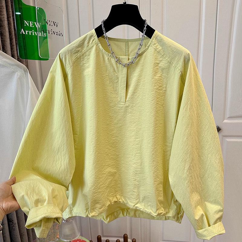 European Spring 2026 Petite Casual Loose Long Sleeve Shirt with Drawstring Hem 3XL жовтий
European Spring 2026 Petite Casual Loose Long Sleeve Shirt with Drawstring Hem 3XL жовтий