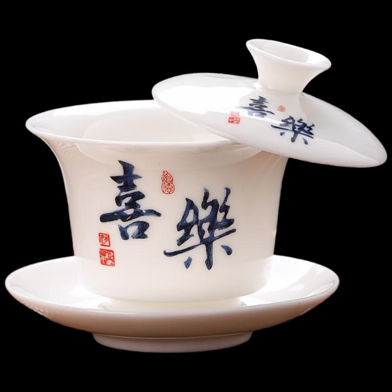 Shangqi Mutton Fat Jade Rotating Gaiwan Tea Bowl
Shangqi Mutton Fat Jade Rotating Gaiwan Tea Bowl