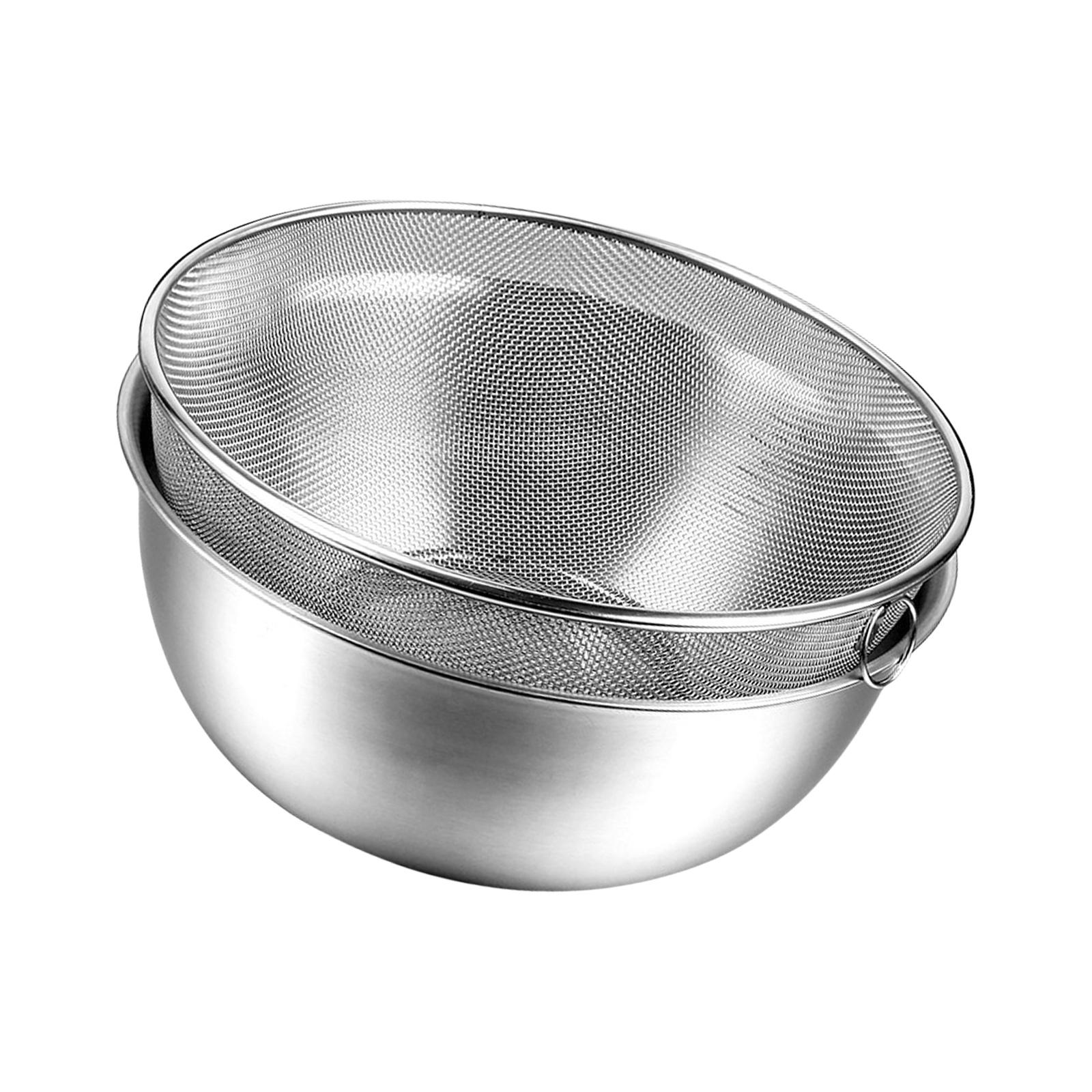 Stainless Steel Colander with Mixing Bowl Set Rusts Resistant Washer Strainer for Washing Pastas Vegetables and Fruits 22 срібний
Stainless Steel Colander with Mixing Bowl Set Rusts Resistant Washer Strainer for Washing Pastas Vegetables and Fruits 22 срібний