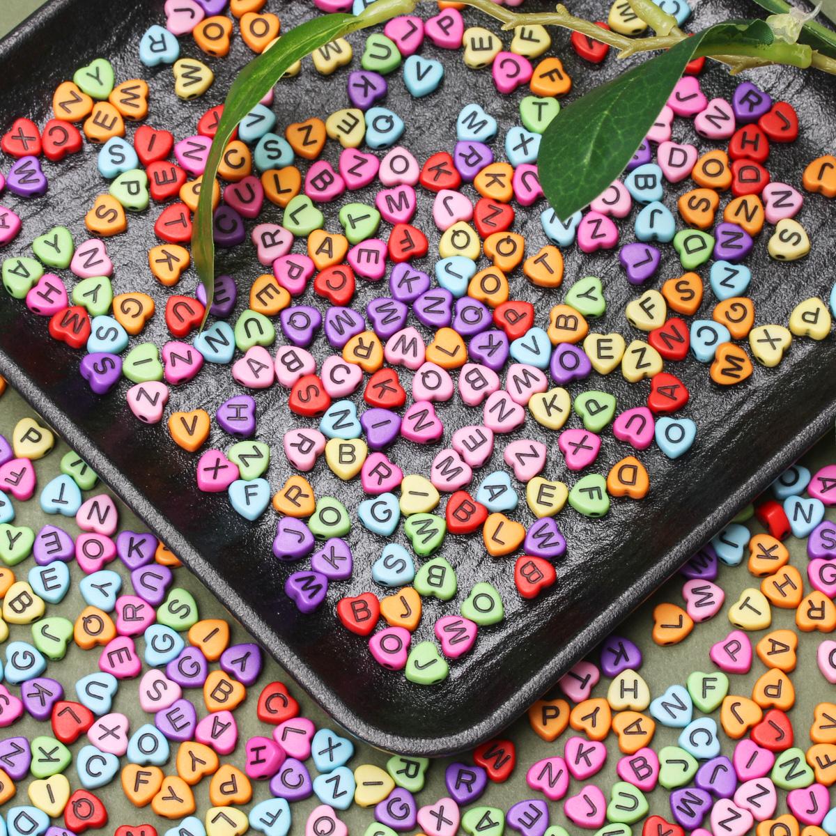 100Pcs Color Heart Acrylic Letter Beaded Letter 7mm For Jewelry Making Bracelet Necklace Key Chain
100Pcs Color Heart Acrylic Letter Beaded Letter 7mm For Jewelry Making Bracelet Necklace Key Chain